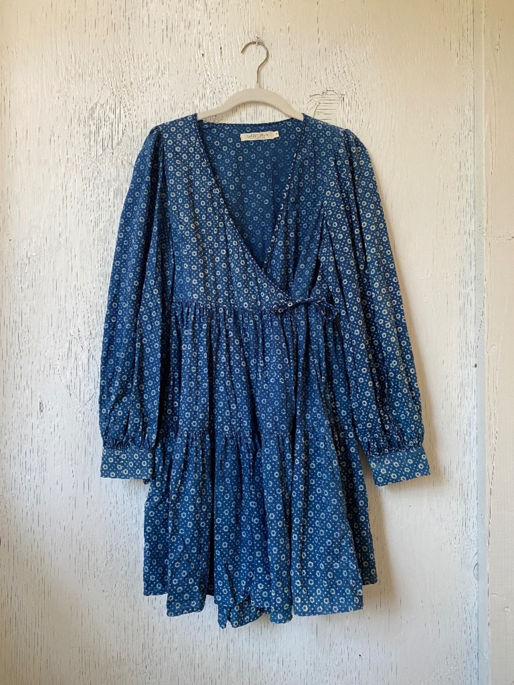 Christy Dawn indigo 'Liana' wrap dress